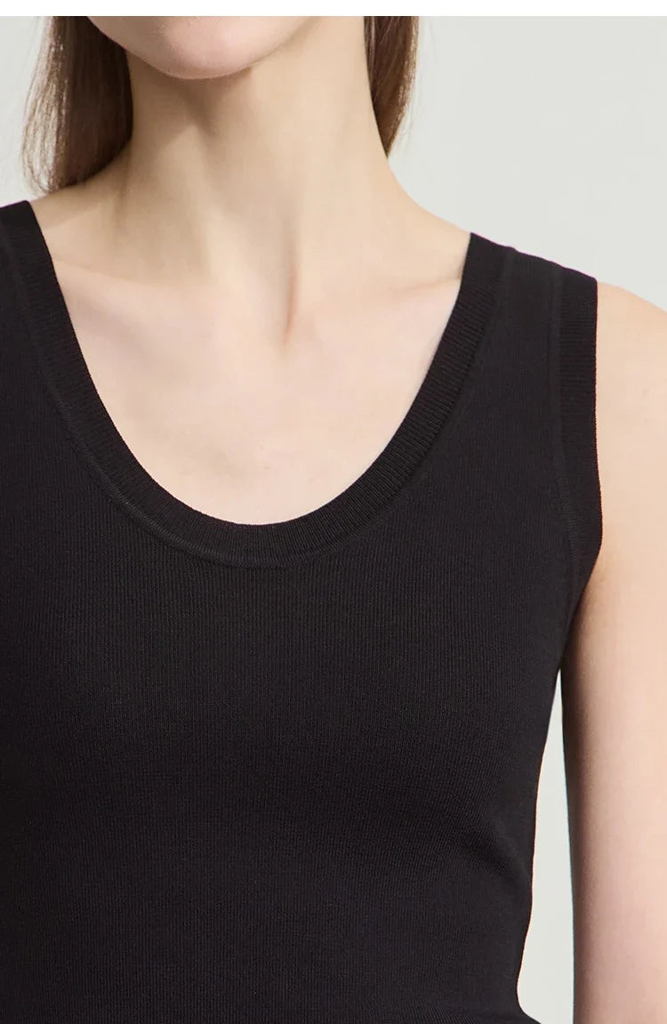 Minimalist Summer New Camisole Women 2025 Solid U-neck Sleeveless Casual Tops Woman Fashion Office Lady Clothing 12542214