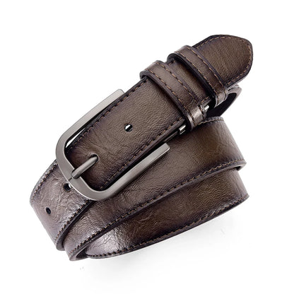 High Quality Men's Alloy Pin Buckle Belt Simple And Versatile Men's Business Belt Unisex Gift Suitable For Formal Occasions