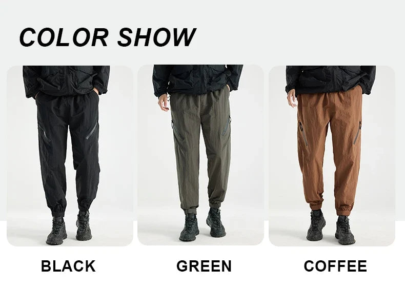 Men's Water-repellen Hiking Pants Quick Drying Fashion Cargo Pants Breathable Trousers Fishing Camping Outdoor Sport Pants