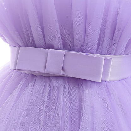 Kid's Party Formal Evening Dresses Elegant Party Dresses For Girls Dresses With Trailing Detachable Princess Dress