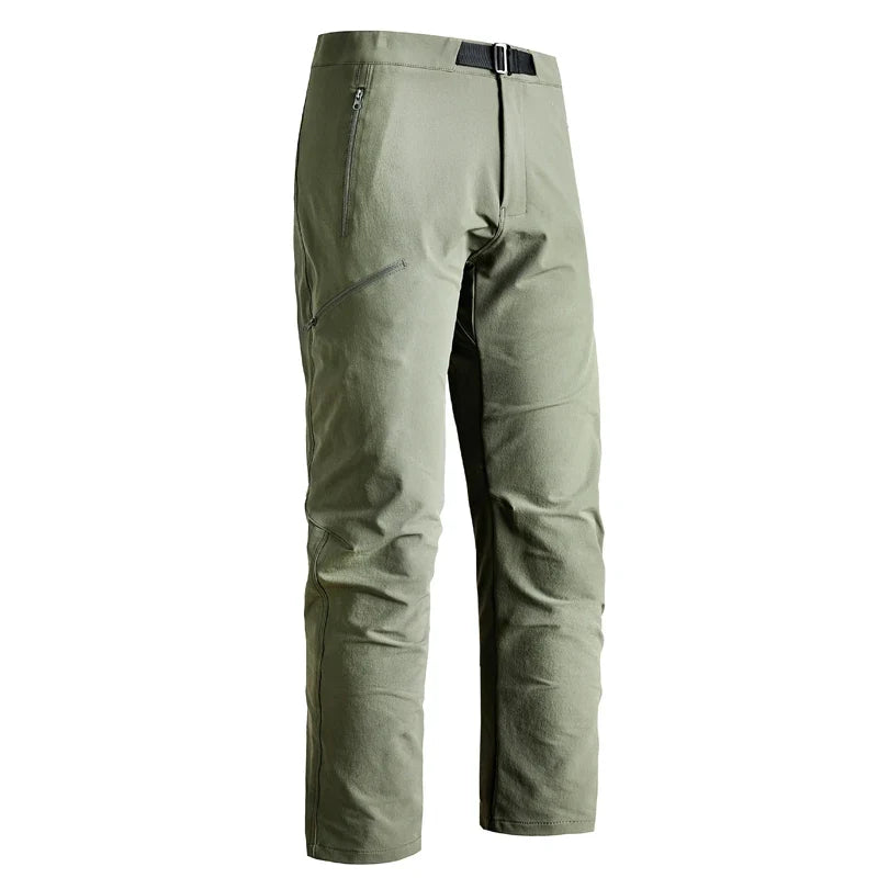 Male Hiking Pants Outdoor Waterproof Windproof Mountaineering Trousers Autumn With Belt Elasticity Fishing Cycling Cargo Pants
