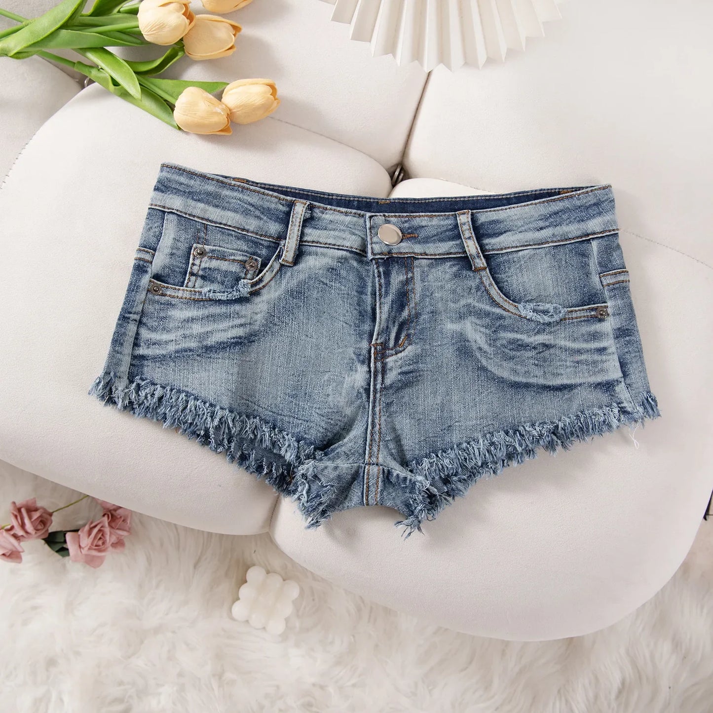 26 New Summer Fashion Sexy Low Waist Ripped Women's Denim Shorts Hot Pants Jeans Booty Shorts
