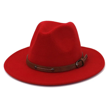 Fedoras Winter Hat For Women 59-61CM Men Panama Felted Jazz Hats New Trilby Church Cap sombreros de mujer