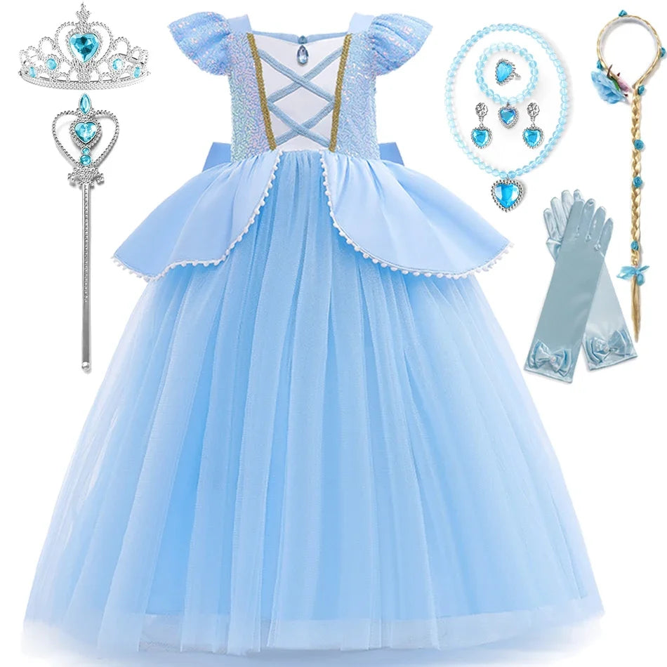 Girl Dresses Princess Cosplay Dress Up Costumes Carnival Party Princess Costumes Kids Birthday Dresses Party Dresses For Girls