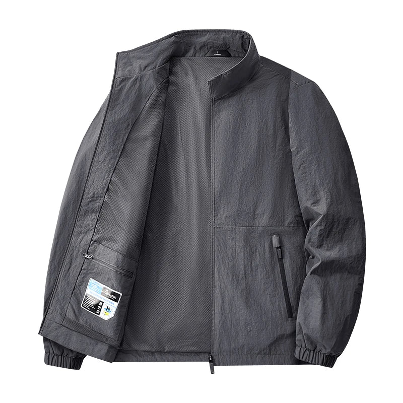 Big&Tall 8XL Men Outdoor Jacket Autumn Winter Jacket Hiking Camping Windbreaker Plus Size Spring Oversized Outwear Hooded Coat