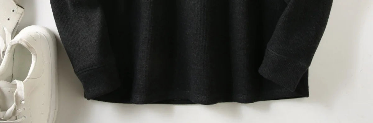 Men's Fleece - Lined Thickened Long - Sleeved Henley Neck Waffle Knit T - Shirt