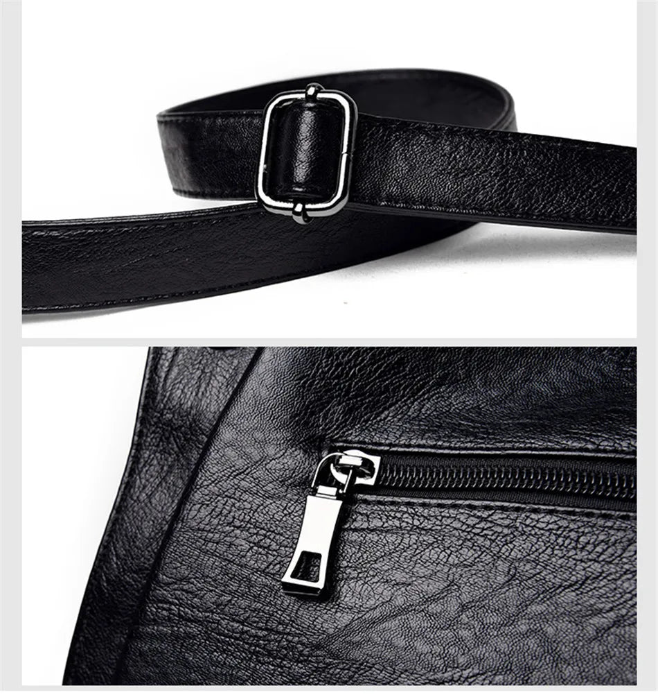 2024 Trend Large Capacity Genuine Tote Shoulder Bags Fashion Top-Handle Bag High Quality Leather Sac Casual Design Handbag Purse
