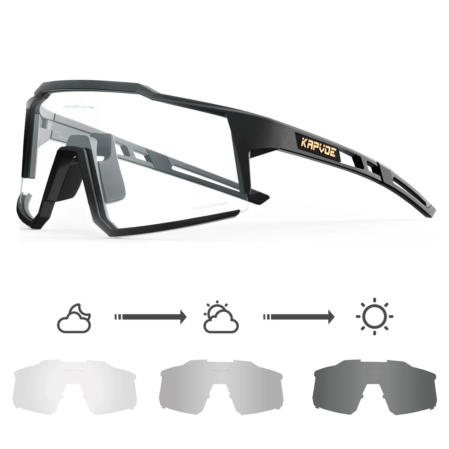 Photochromic Cycling Glasses UV400 MTB Clear Mountain Bike Transition Bicycle Sunglasses for Men Women Sports Eyewear