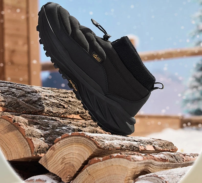 Men Winter Boots High-Top Thermal Ankle Support  Fleece Lined Ice Grip Abrasion-Resistant Sneakers Male 672542215A
