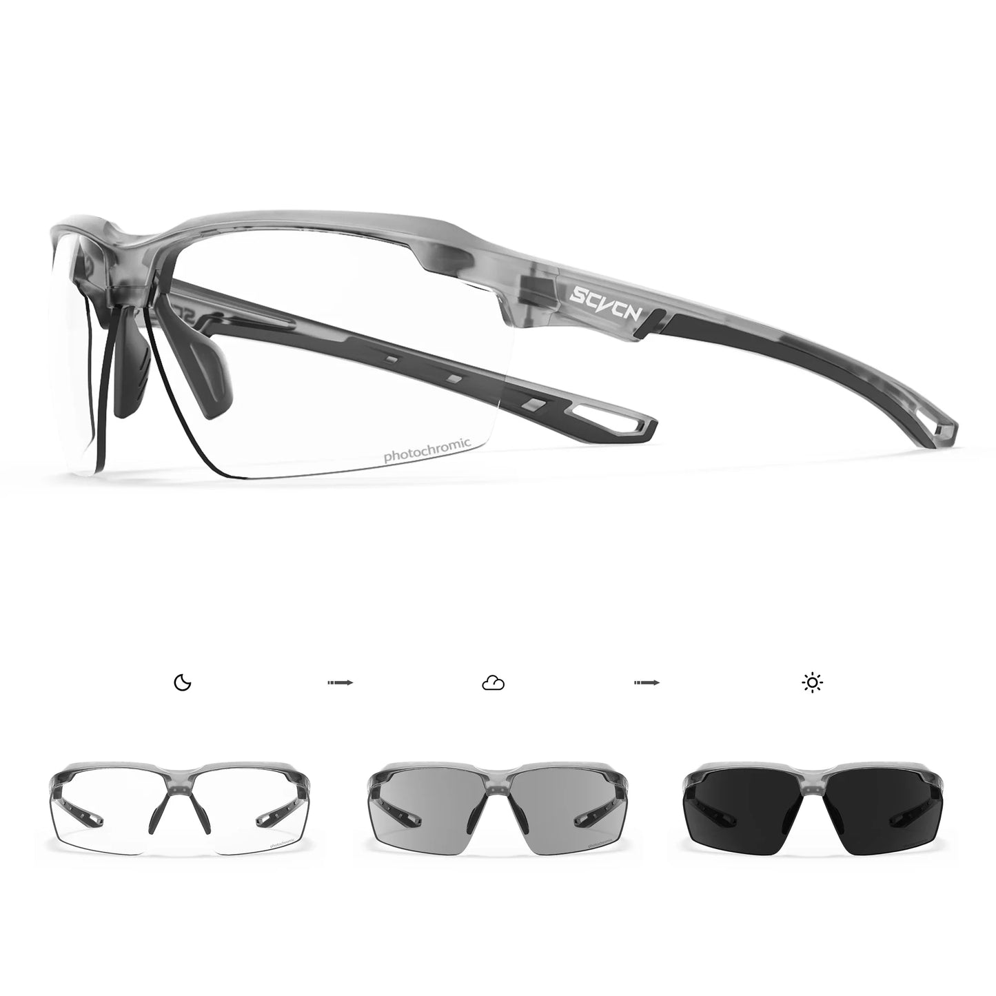 Cycling Red Blue Photochromic Glasses Outdoor Sports Running Men's Sunglasses Road MTB Bicycle Goggles Women Bike Eyewear