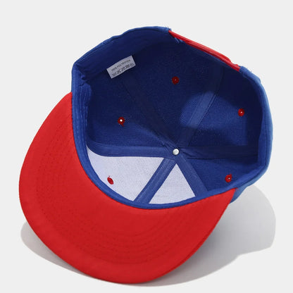 Blank Two Tone Snapback Cap Men Women Flat Brim Baseball Hat Color Block Hip Hop Streetwear Adjustable Plain Bboy Caps