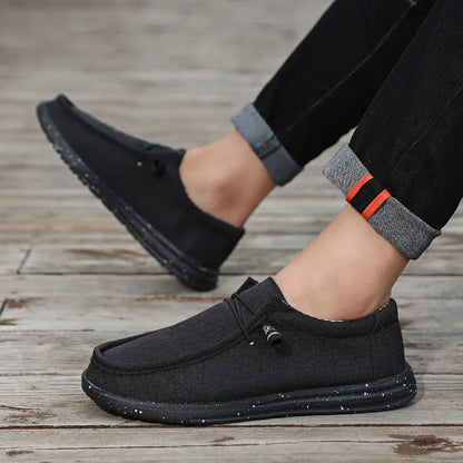 Plus Size Men's Solid Color Breathable Slip On Classic Loafer Shoes Comfy Casual Durable Lightweight Walking Shoes