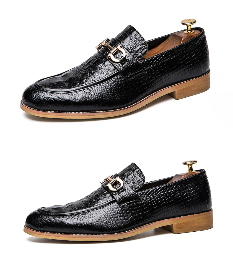 Trend Social Leather Shoes Men Wedding Party Office Leather Men's Dress Shoes  Classic Casual Business Shoes For Men Loafers