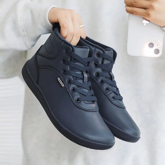 New Winter Booties Outdoor Waterproof Barefoot Boots For Men Ankle Boots Plush Warm Snow Shoes Non-slip Casual Sneakers Big Size
