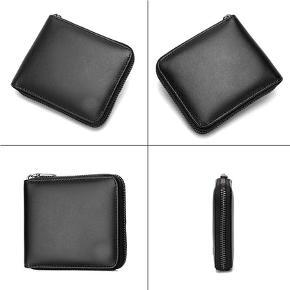 Classic Short Genuine Leather Men Wallets Fashion Coin Pocket Card Holder Men Purse Simple Quality Male Wallets