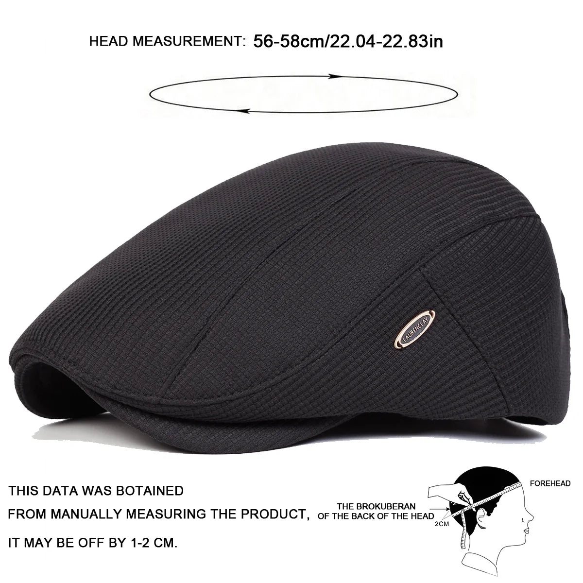Men Side Label Solid Color Newsboy Caps British Painters Hats Spring and Autumn Flat Cap Hip Hop Berets