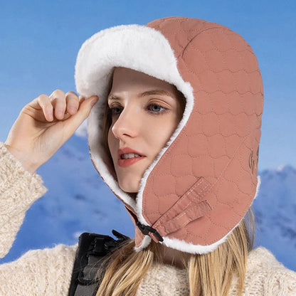 Russian Hat Soft Fur Lined Trapper Earflap Cap Windproof Autumn Winter Hats for Men Women Snow Ski Russian Cap Bomber Hat