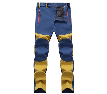 Men Trekking Pants Hiking Snow Autumn Winter Outdoor Soft Shell Thick Cloth Windproof Colorful Warm Camping Trousers