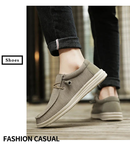 Canvas Shoes Men Casual Slip on Shoes Alpargatas Hombre Moccasins Mocassin Homme Lightweight Breathable Plus Big Size 50
