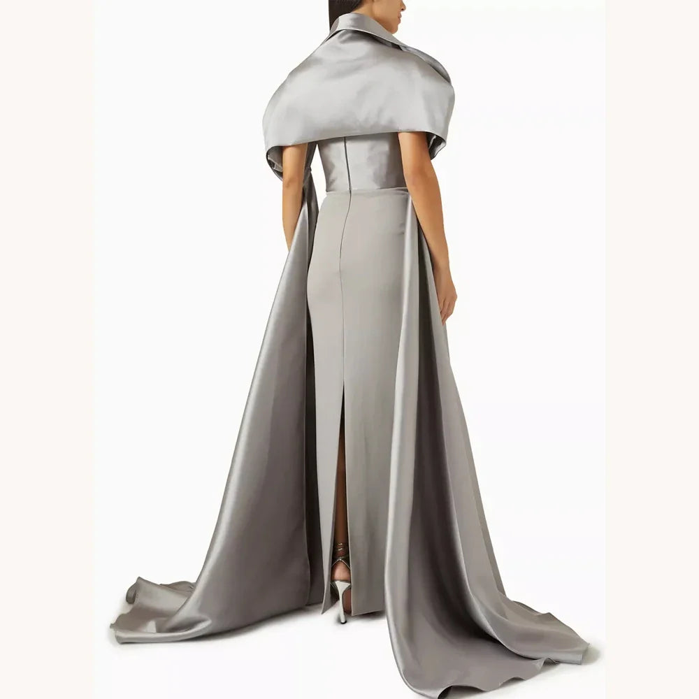Customized Sexy Elegant Train Dress A-Line Evening Dresses Occasion Formal Exquisite High Quality Prom Party Gowns for Women