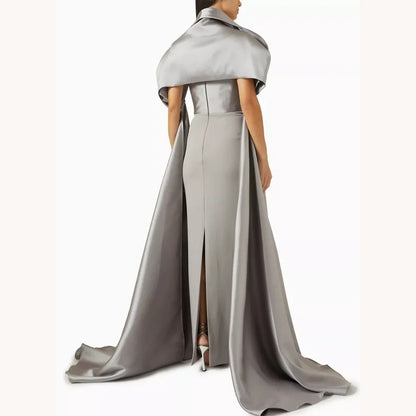 Customized Sexy Elegant Train Dress A-Line Evening Dresses Occasion Formal Exquisite High Quality Prom Party Gowns for Women