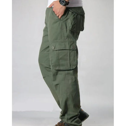 6 Pockets Tactical Cargo Pants Men's Loose Trousers Joggers  Hunting Large Size Casual Pants For Male Outdoor Work Overalls