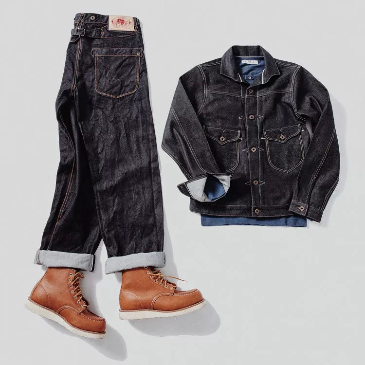 Read Description! Raw Indigo Selvage Unwashed Denim Pants Unsanforized  Jean 16.5oz 3 Choices For Fitting