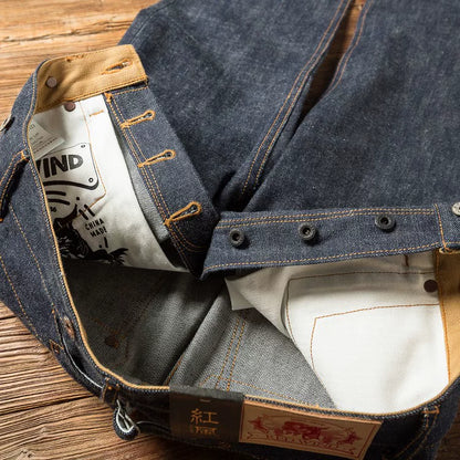 Read Description! Raw Indigo Selvage Unwashed Denim Pants Unsanforized  Jean 16.5oz 3 Choices For Fitting