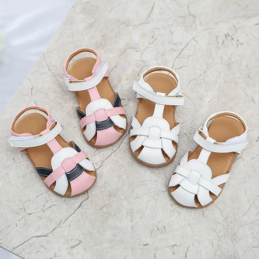 Girl Sandals kids closed toe princess shoes for summer 3-7years older