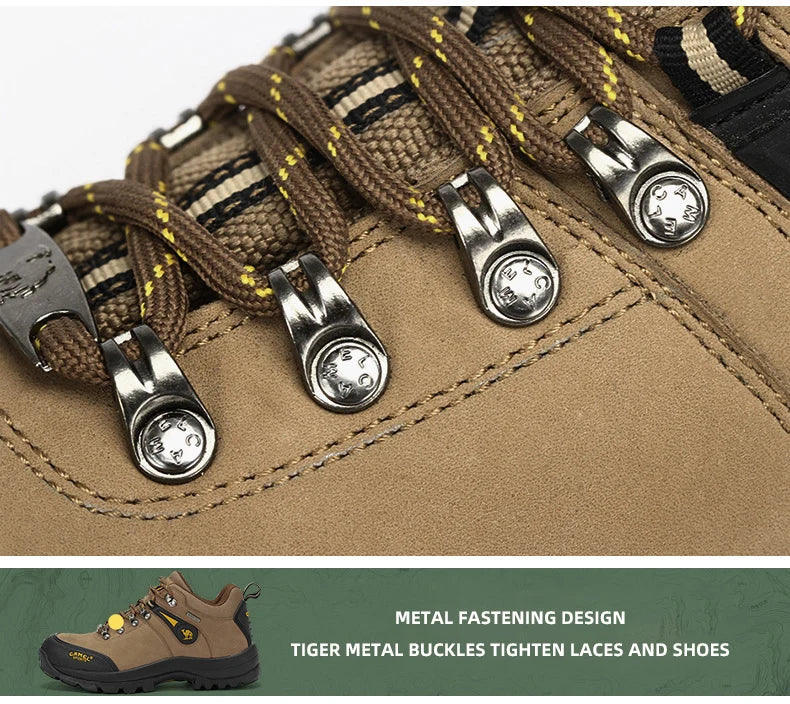 Outdoor Hiking Shoes Waterproof Breathable Leather Tactical Trekking Shoes for Men Male Sneakers Climbing 2025 New