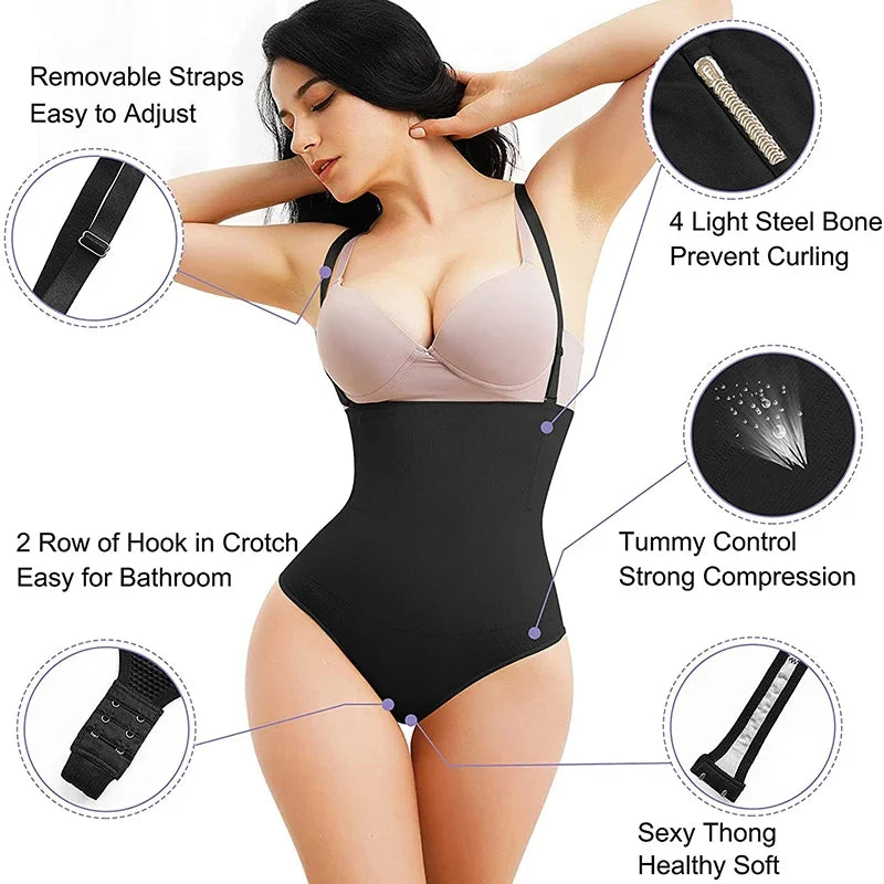 Bodysuit Shapewear Women Full Body Shaper Tummy Control Slimming Underwear Contour Butt Lifter Push Up  Abdomen Shapers Corset