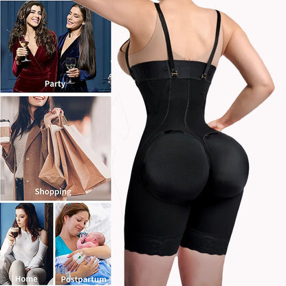 Women's Underwear Double High Compression Hourglass Girdle Waist Trainer Butt Lifter Post-operative Shorts Fajas Colombianas