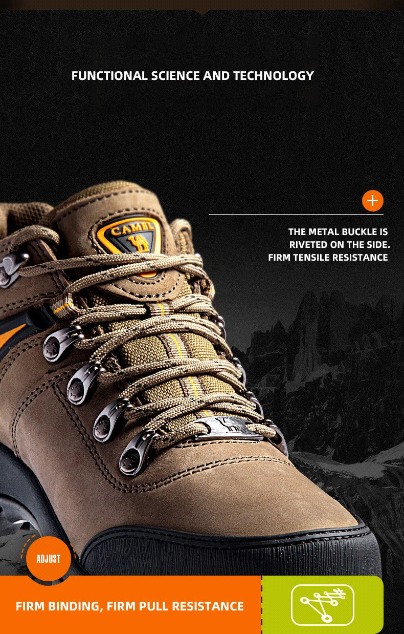 Outdoor Hiking Shoes Waterproof Breathable Leather Tactical Trekking Shoes for Men Male Sneakers Climbing 2025 New