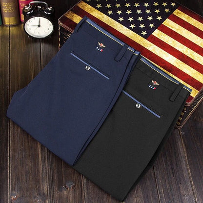 Spring Autumn Mens Business Suit Pants Male Summer Thin Formal Solid Long Dress Straight Baggy Office Trousers Drop Shipping
